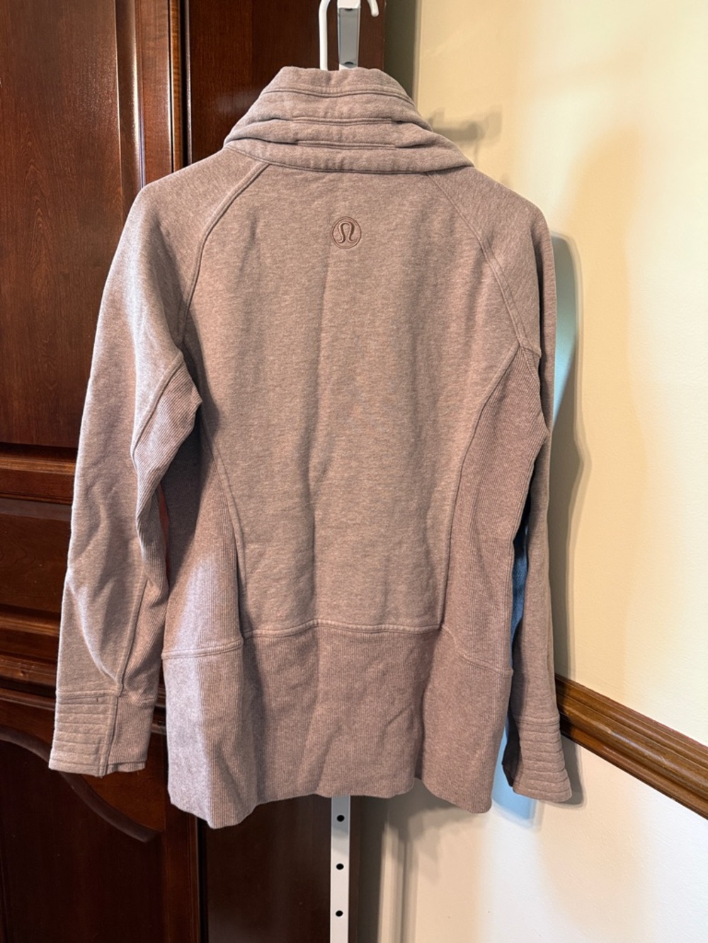 Lululemon Radiant Full Zip Jacket II Sz 10 Heathered Spanish Oak Cotton Fleece - Picture 5 of 7